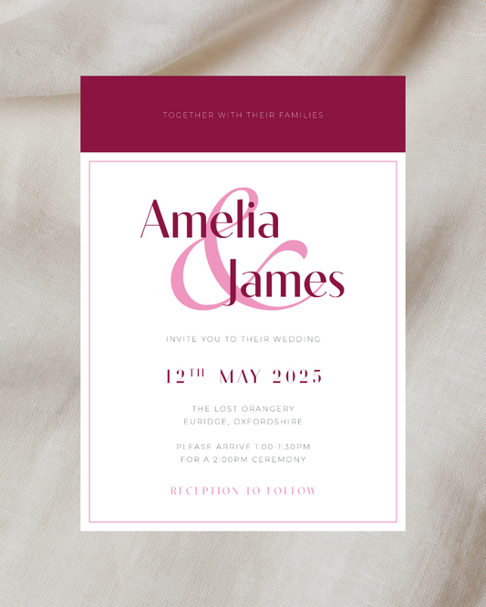 Cherry Blossom Invitation Card