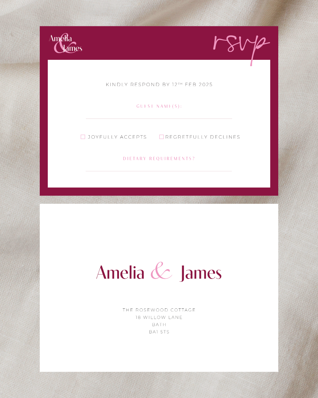 Cherry Blossom Invitation Suite