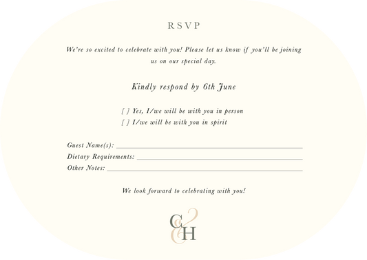 English Country RSVP Card