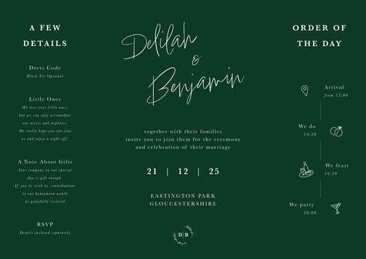 The Emerald Invitation Card