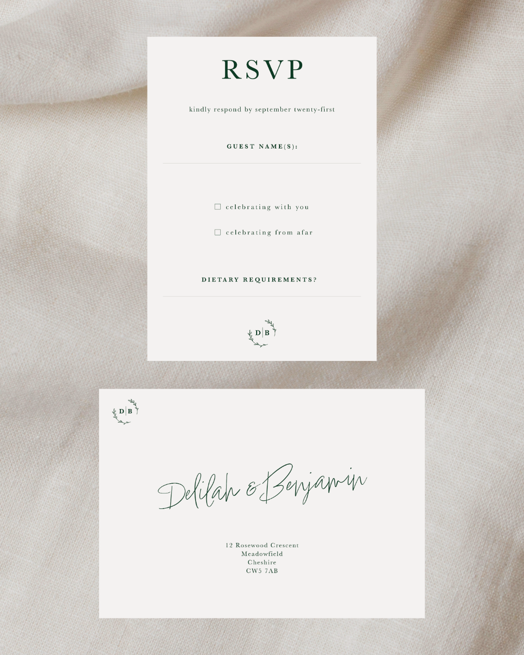 The Emerald RSVP Card