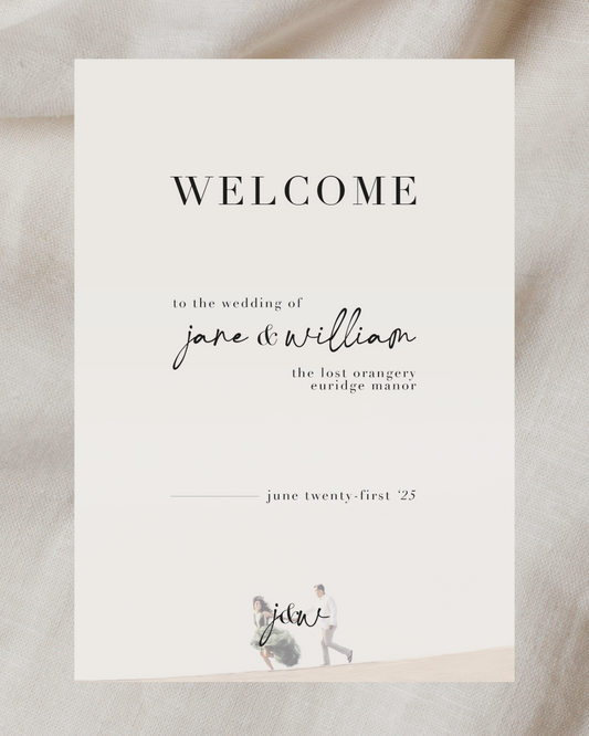 The Engagement Welcome Sign