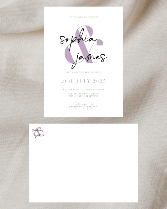 Violet Meadow Invitation Card